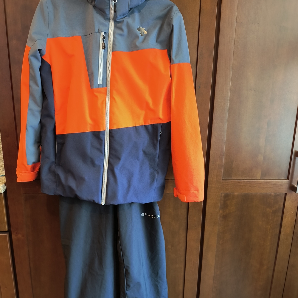 Spyder Orange and Blue Jacket with Black Pants - Picture 10 of 12